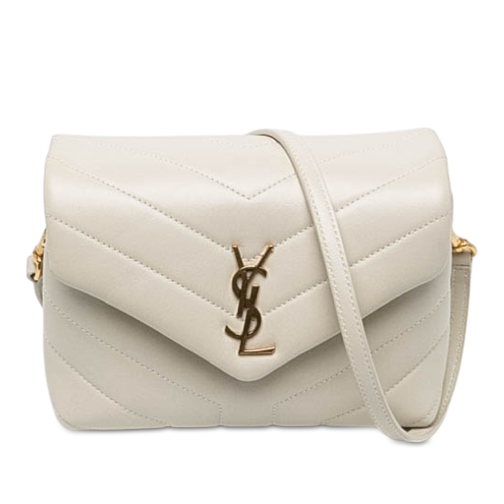 Pre-Loved Saint Laurent Toy Matelasse Calfskin Monogram LouLou Crossbody